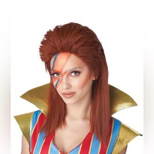 1970’s Glam Rocker Wig Red Halloween Cosplay